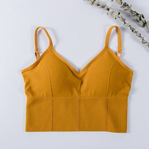 Women Tank Crop Top Seamless Underwear Crop Top Female U Back Short Tops Women Sexy Camisole