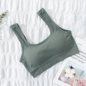 Women Tank Crop Top Seamless Underwear Crop Top Female U Back Short Tops Women Sexy Camisole