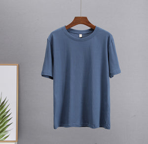 Loose Solid Tees Cotton T Shirt