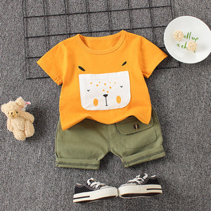 Baby Boys Girls Clothes Clothing Sets Kids Children Boy T-shirts + Pants Suits Summer Toddler