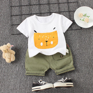 Baby Boys Girls Clothes Clothing Sets Kids Children Boy T-shirts + Pants Suits Summer Toddler