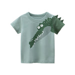 Summer Children 3D Cartoon T-shirt for Boy Animal Printing Dinosaur Shark Boys T Shirt Girls Tops Tees