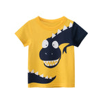 Summer Children 3D Cartoon T-shirt for Boy Animal Printing Dinosaur Shark Boys T Shirt Girls Tops Tees