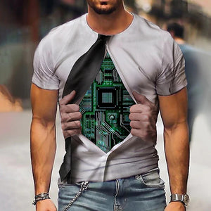 Black Soul Street Men T-shirt Ghost Claw Summer Short Sleeve 3D Printing Fashion Loose Top