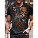 Black Soul Street Men T-shirt Ghost Claw Summer Short Sleeve 3D Printing Fashion Loose Top