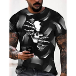 Black Soul Street Men T-shirt Ghost Claw Summer Short Sleeve 3D Printing Fashion Loose Top