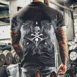 Summer Skulls 3D Print T Shirts For Men Casual O-Neck Short Sleeve Clothes Streetwear