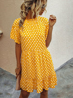 Black Dress Polka-dot Women Summer Sundresses Casual White Loose Fit Clothes