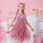 New Summer Princess Dresses Flying Sleeve Kids Dress Unicorn Party Girls Dresses