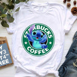 Kawaii Cartoon Stitch T Shirt Cartoon Women  Tees Cute Anime Tops T-shirt Female