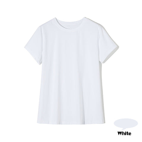 Plain T Shirt Women Cotton T-shirts Female Casual Tops Short Sleeve T-shirt Women