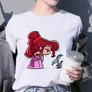 Disney Princess T Shirt Kawaii Cinderella Women Clothing Summer Short Sleeve  Tshirt