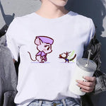 Disney Princess T Shirt Kawaii Cinderella Women Clothing Summer Short Sleeve  Tshirt