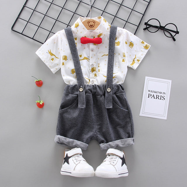 Baby Boys Girls Clothes Clothing Sets Kids Children Boy T-shirts + Pants Suits Summer Toddler