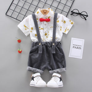 Baby Boys Girls Clothes Clothing Sets Kids Children Boy T-shirts + Pants Suits Summer Toddler