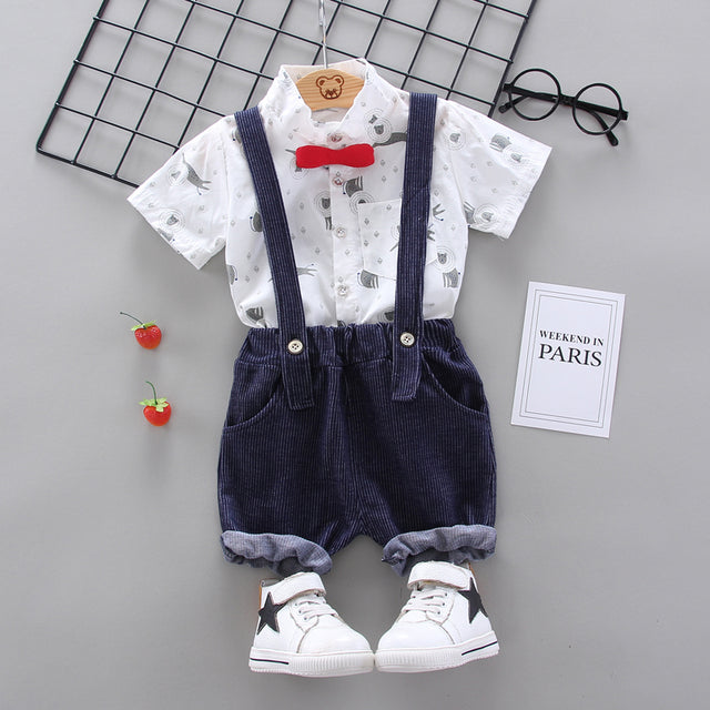 Baby Boys Girls Clothes Clothing Sets Kids Children Boy T-shirts + Pants Suits Summer Toddler