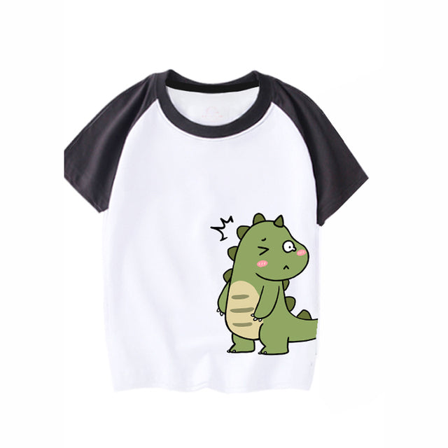 Dinosaur Printing Couple T Shirts Family Matching Clothing Cotton Soft Comfortable Short Sleeves Top Tee Family