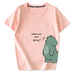 Dinosaur Printing Couple T Shirts Family Matching Clothing Cotton Soft Comfortable Short Sleeves Top Tee Family