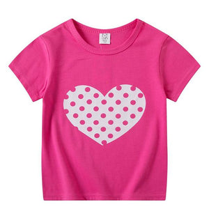 Boys Girls Short Sleeves T-Shirts Children Tshirt Pink Cat T Shirt Baby Girl Tops Kids Tees Girls Tops