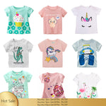 Boys Dinosaur T-shirts Cartoon Printed Girls Tees Children Tops Short-sleeve Clothes for Summer Kids Outfits