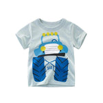 Boys Dinosaur T-shirts Cartoon Printed Girls Tees Children Tops Short-sleeve Clothes for Summer Kids Outfits