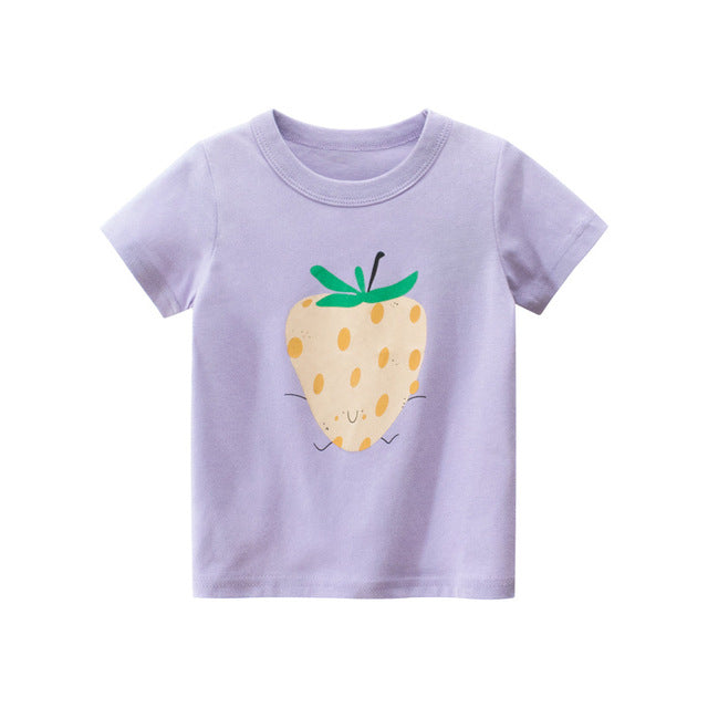 Boys Dinosaur T-shirts Cartoon Printed Girls Tees Children Tops Short-sleeve Clothes for Summer Kids Outfits