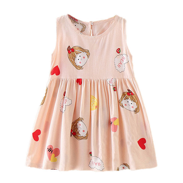 Baby Girls Dress Clothes Kids Sleeveless Princess Dress Gown Wedding Birthday Party Dresses