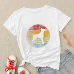 Dog T Shirt Court Vintage 90S Clothing Short Sleeve Top Woman