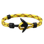 Fashion Black Color Anchor Bracelets Men Charm