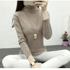 Turtleneck Winter Knitted Women Sweaters