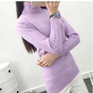 Turtleneck Winter Knitted Women Sweaters