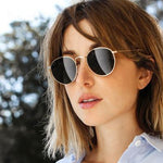 Retro round women's sunglasses